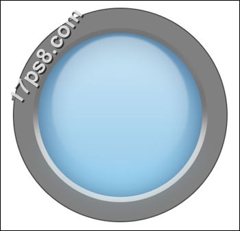 Photoshop绘制蓝色圆形网页按钮,PS教程,图老师教程网