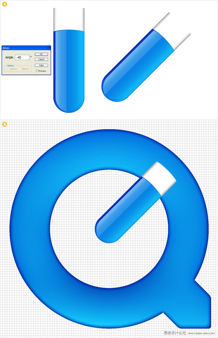 Illustrator教程：制作QuickTime Logo教程,PS教程,图老师教程网