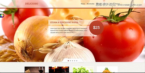 6招教你学做餐饮美食类网页设计,PS教程,图老师教程网