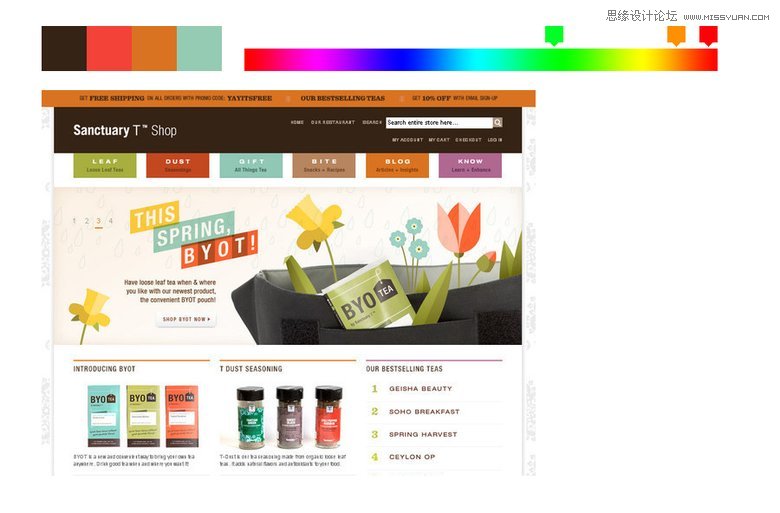 网页设计中色彩的运用心得技巧,PS教程,图老师教程网