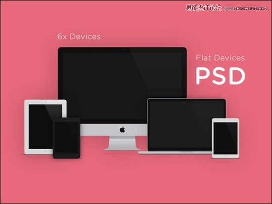 设计师必备的40套设计稿展示模型PSD素材,PS教程,图老师教程网