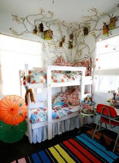 10款儿童房背景墙设计 七彩童话入梦来