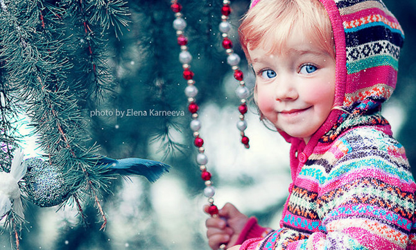 Elena Karneeva儿童摄影作品：雪地里的欢乐