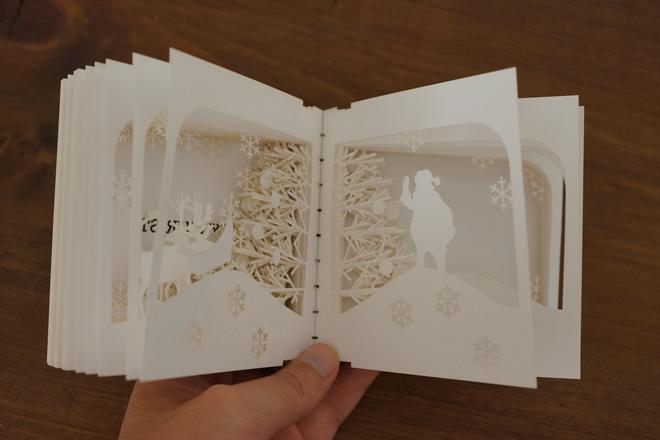 360度立体剪纸圣诞画册