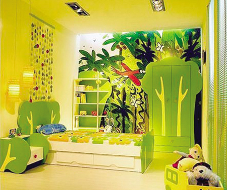 绿色儿童房装修