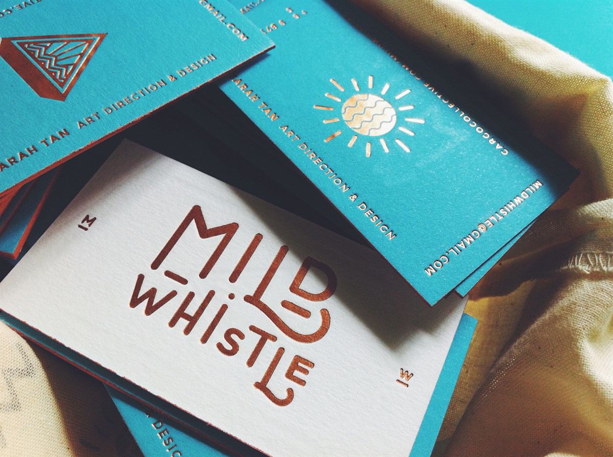 Mild Whistle清新糖果色名片设计