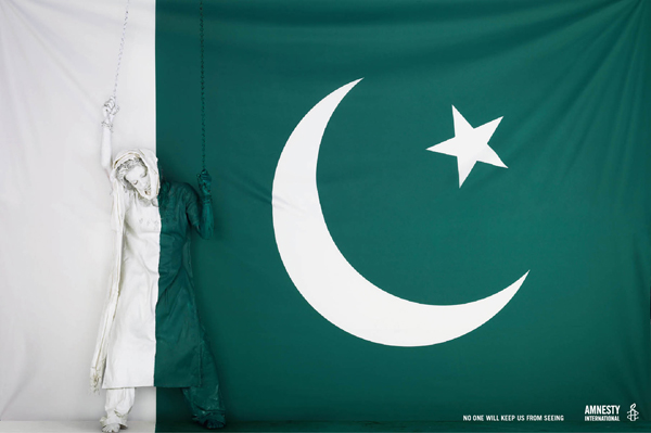 国际特赦组织广告招贴：国旗