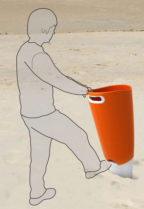 好看又好用的沙滩垃圾桶概念设计
