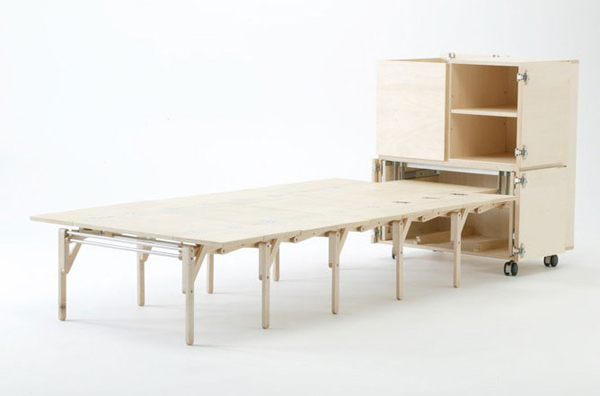 日本Link Design公司家具设计:隐藏式餐桌