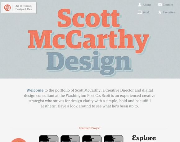 17个应用漂亮字体设计的网页设计案例