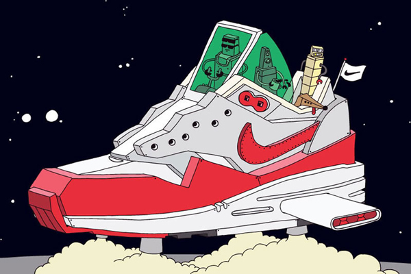 “Space Sneaker Project”：Nike与太空船的结合插画欣赏