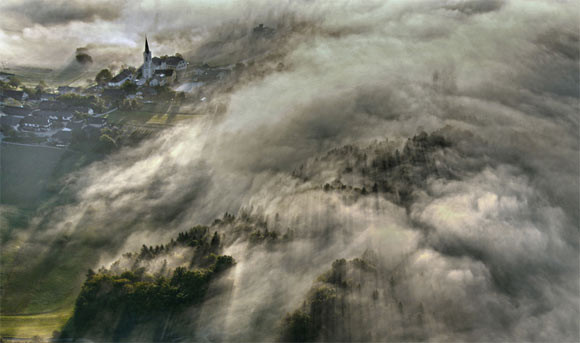 雾天风景摄影作品