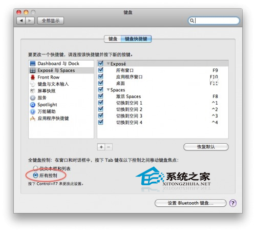  MAC OS系统如何激活对话框中切换选项的tab键