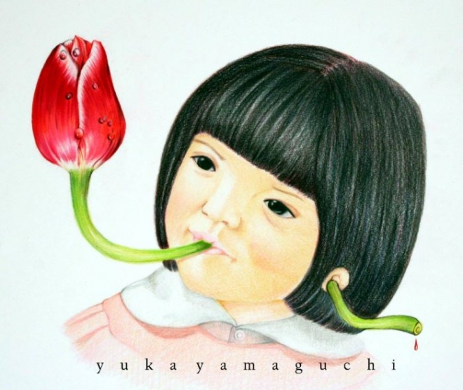 日本插画师yuka yamaguchi诡异插画作品欣赏