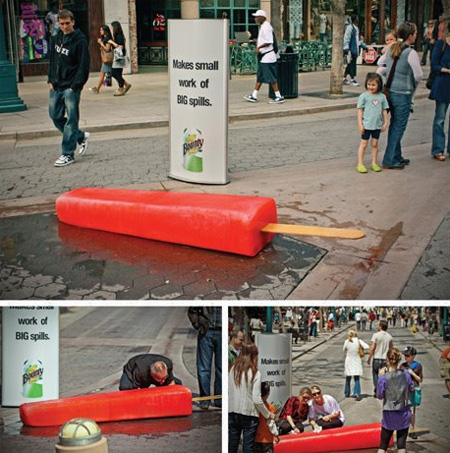 Bounty纸巾创意街头广告系列