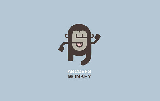 猴子元素标志设计欣赏