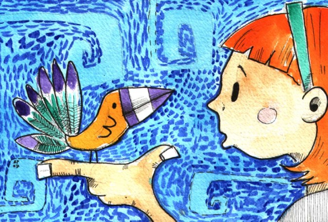 法国艺术家Andrew Pawley可爱的小鸟插画欣赏