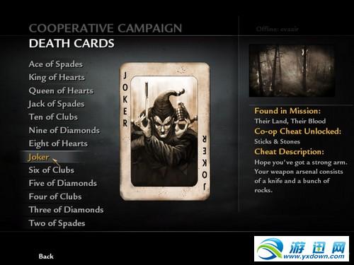 《使命召唤5》Death Cards效果介绍