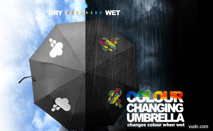 广告海报-Suck UK变色雨伞设计欣赏