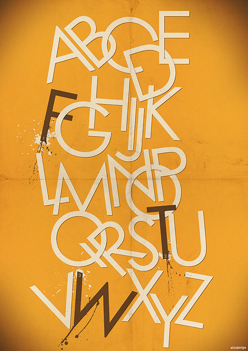 36张创意字母海报设计