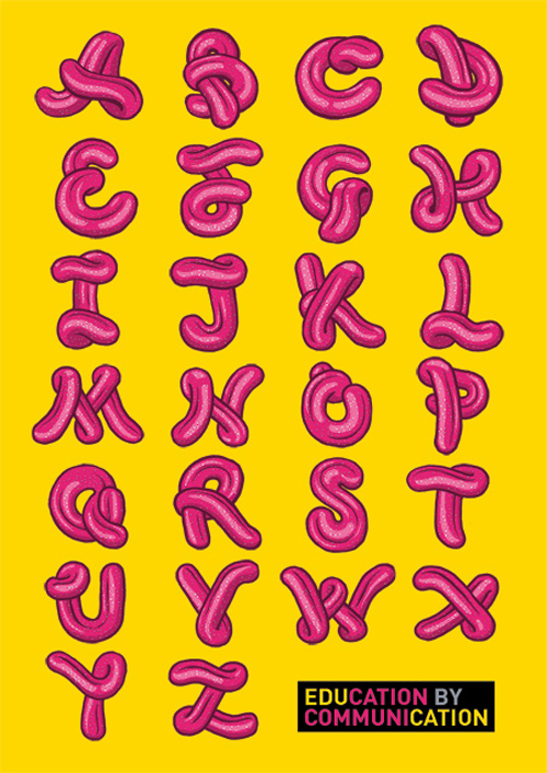 36张创意字母海报设计(4)