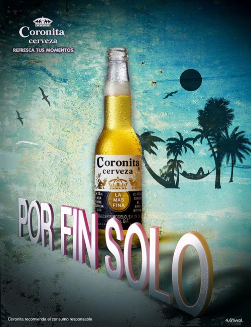 广告海报-Coronita啤酒精美广告设计欣赏