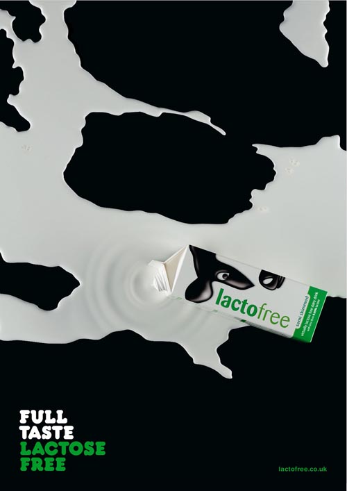 广告海报-美国Lactofree牛奶视觉广告设计欣赏