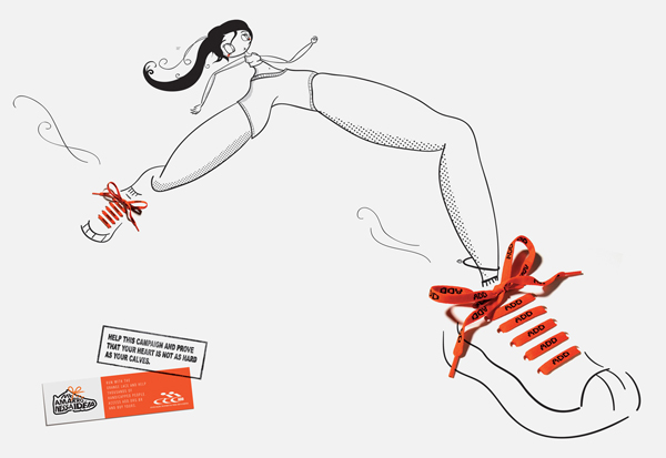 广告海报-运动鞋系列流畅线条广告设计
