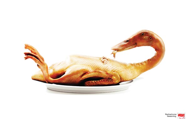 广告海报-鸡鸭鱼的经典趣味创意设计