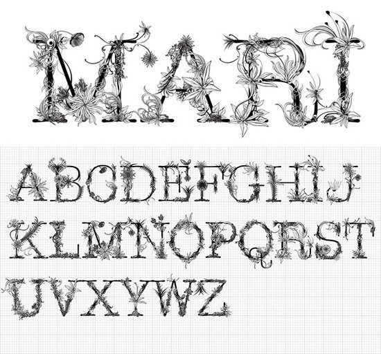 漂亮的黑白字体设计(3)