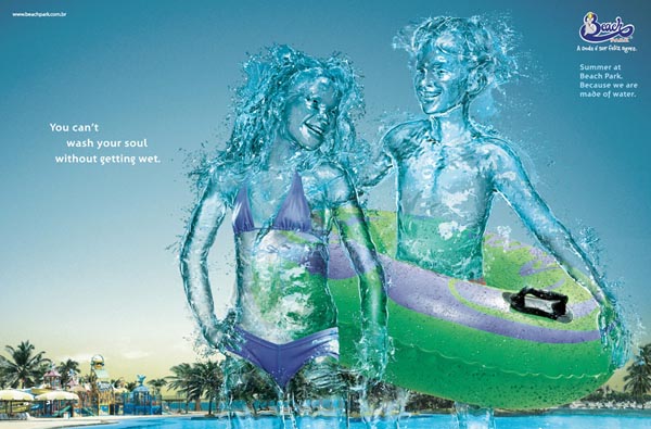 广告海报-海滨乐园系列创意广告设计