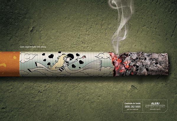 广告海报-吸烟有害系列创意公益广告欣赏