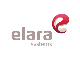 8. Elara Systems 先介绍一下，Elara Systems是一个动画和动态模型工作室，也必然要求2D和3D的结合。体现在Logo上，就是大家所看到的效果：柔软弯曲的字体配上3D的字母“e”（即首字母），很好的创意。