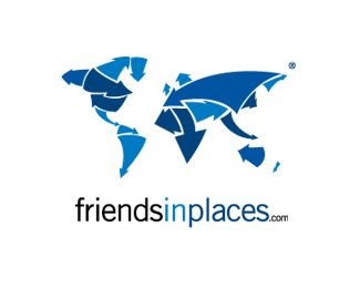 21. Friends in Places 交友网站，很明显。看似纷繁复杂的箭头构成了一幅世界地图，表现了互联网时代网络社交的全球性和广泛性，企业的品牌价值由此得到体现。