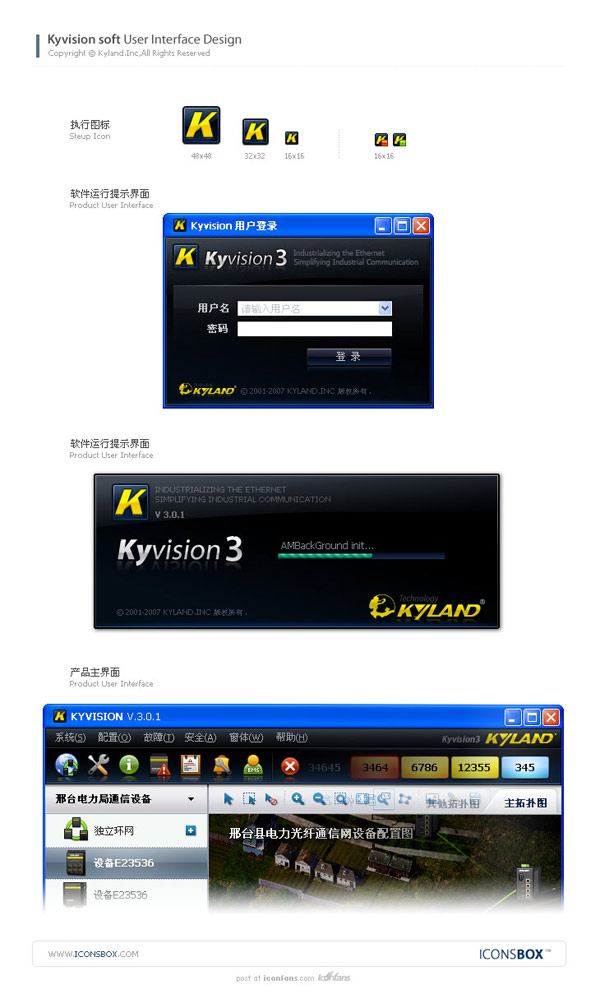 工业软件Kyvision整体界面设计 