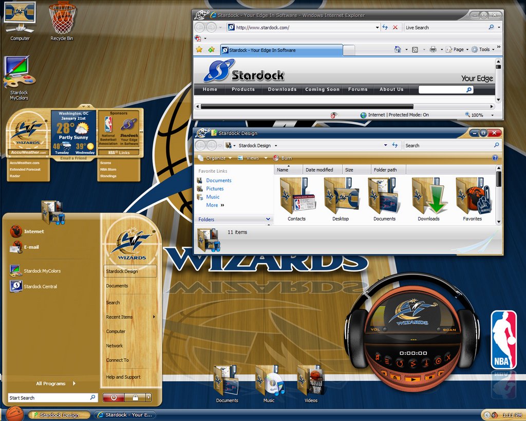 UI设计-30幅精美NBA风格Vista桌面主题欣赏