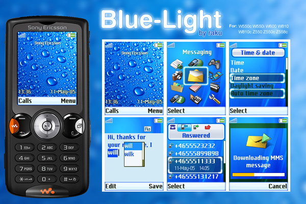Blue Light索爱手机主题设计