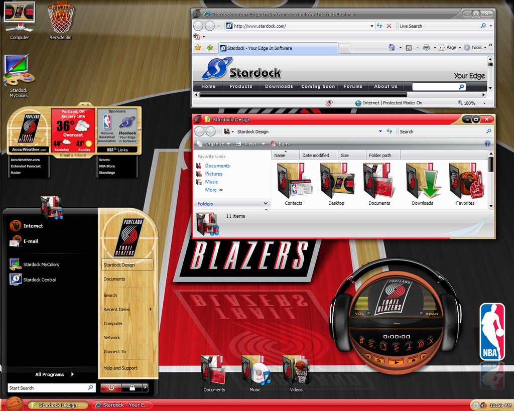UI设计-30幅精美NBA风格Vista桌面主题欣赏
