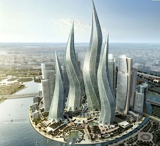 迪拜风中烛火大厦从54层到97层不等，汇集在一起构成一座舞蹈般的雕塑形象，看上去很像是烛火在闪动。建筑表达方面，其成熟的美学和结构工程方面的创新是任何现代建筑都无法比拟的。“迪拜大厦-迪拜”还设置了一系列附属的设施，包括零售店、娱 乐场所和住宅，创造出富有活力动感的社区