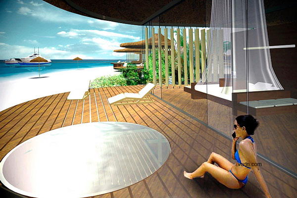 园林建筑-马尔代夫岛屿-海上建筑欣赏