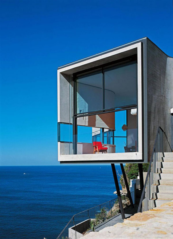 室内设计-海边峭壁上的别墅设计欣赏