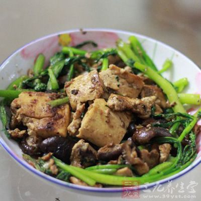 香菇油菜烧豆腐