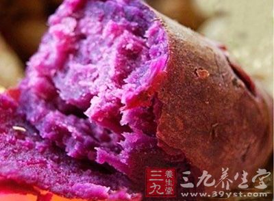 紫薯富含硒元素，有较强的抗氧化作用