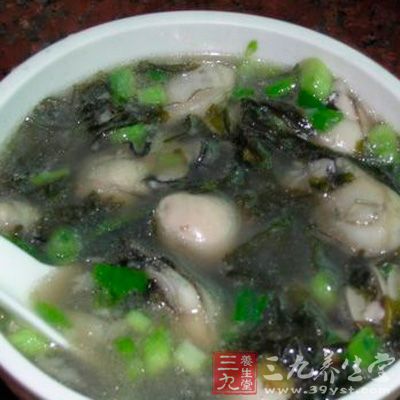 蛎蘑菇紫菜汤