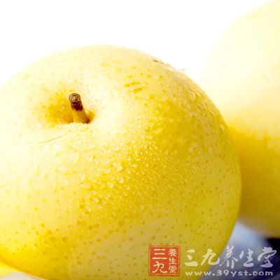 未成熟或半熟的梨，具有防辐射的作用