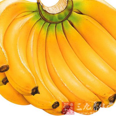 富含铁的香蕉可以刺激血液中血红蛋白的产生，有助于防治贫血