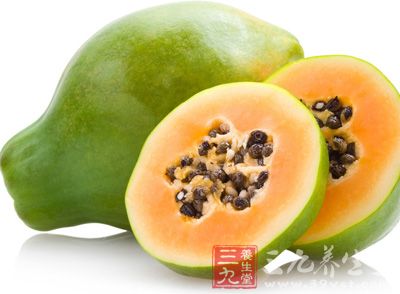 木瓜富含17种以上氨基酸及钙、铁等