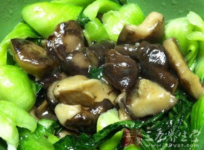 香菇扒油菜的制作方法