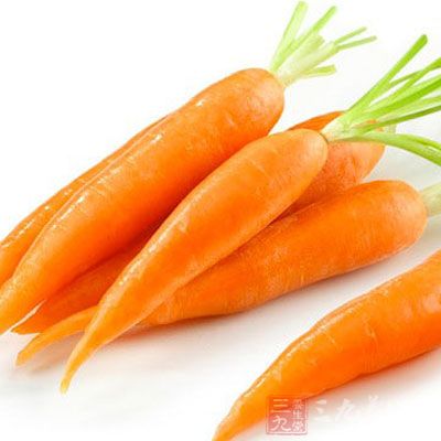 胡萝卜被誉为皮肤食品，能润泽肌肤