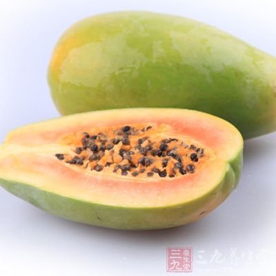 青木瓜，是可以做为饭后使用的水果